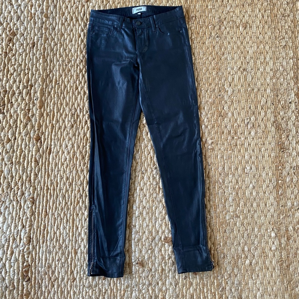 Paige Faux Leather Jeans